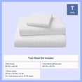 thumbnail image 3 of Mainstays Kids 100% Cotton Percale Bed Sheet Set, Twin, White Grid, 3 Pieces, 3 of 8