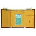 thumbnail image 1 of Premium Soft Leather Childrens Trifold Wallet Kids Bicolor Wallet Gift P 825, 1 of 4