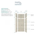 thumbnail image 5 of Transolid Ewkx363696 Expressions 36" W X 36" D X 96" H Six Panel Shower Wall Kit - Sea Fog, 5 of 6