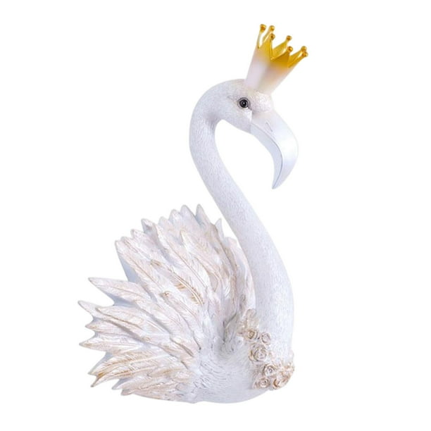 Escultura decorativa de pared moderna de flamenco 3D, figura de resina para colgar en la pared. Reina