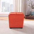 thumbnail image 2 of Rockford Storage Ottoman in Tangerine Orange Fabric, 2 of 9