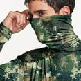 thumbnail image 7 of lcziwo Fashion Hooded Sweatshirt for Men Sun Protection Long Sleeve Camo Print Shirt with Mask Summer Fishing Beach Quick Dry Blouse Army Green XXL, 7 of 7