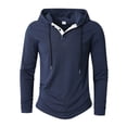 thumbnail image 2 of pstuiky camisas de manga larga para hombre, Sudadera con capucha de manga larga de color liso para hombre, con botones y alta elasticidad Tops de hombre m, 2 of 8