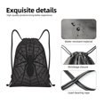 thumbnail image 4 of Fotbe Black Spider On Web 1 Bolsa Mochila con Cordón Estampada, Bolsa de Gimnasio Deportiva, Bolsa Cinch, Bolsa con Cordón para Hombres y Mujeres-Small, 4 of 6