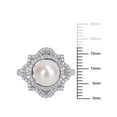 thumbnail image 2 of Everly Women's Cultured Pearl and Diamond 14k White Gold Ring, 2 of 7