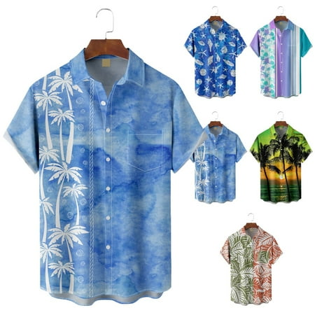 

Teens Mens Beach Aloha Tee Shirts Novelty Classic Blouses for Teen and Adult