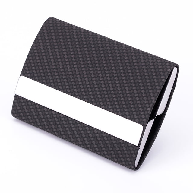 Estuche para tarjetas de presentación con patrón tejido de doble apertura Estuche para tarjetas de presentación para suministros de oficina Estuche para tarjetas de presentación Estuche