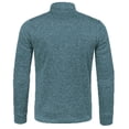 thumbnail image 5 of Havenx Mens Mock Neck Sweatshirt Quarter Zip Long Sleeve Pullover Stand Collar Knitted Pullover Sweatshirt Casual Active Fit Warm Running Outdoor Clothing,Dark Blue 2XL, 5 of 5