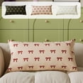 thumbnail image 7 of COM1950s Double Sided Bow Pillow Cover,Rectangular Throw Pillow Case,Reversible Decorative Cushion Cover for Sofa Living Room Bedroom Home Decor (Pillow Insert Not Included), 7 of 7