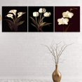thumbnail image 3 of Wall26-3 Panel Canvas Wall Art- Elegant Flowers-Giclee Painting Wall Bedroom Living Room Home Decoration - 12"x12"x3 Panels, 3 of 4