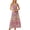 Pink, variant on Women's Printed Scoop Neck Midi Cami Dress 95% Polyester and 5% Spandex with Gentle Stretch for Everyday Casual Wear