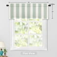 thumbnail image 3 of DriftAway  Chris Vertical Striped Pattern Linen Textured Blackout Window Curtain Valance Green 52" width x 18 " length, 3 of 7