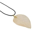 thumbnail image 5 of Electroplated Real Leaf Necklace, Black or Gold Dipped Leaf Necklace, Natural Leaf Pendant Necklace, Gold Leaf Necklace, Nature Gifts, 5 of 6