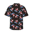 thumbnail image 3 of Daiia Surfing Santa Hawaiian Shirt for Men Gentle Cotton Regular Short Sleeve Casual-Large, 3 of 9