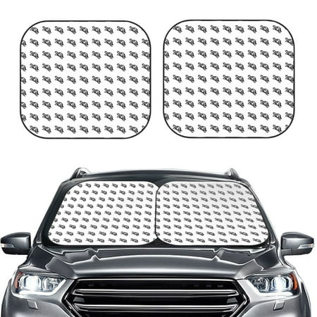 Daiia SeTurtle27 2PCS Car Windshield Sun Shade Foldable Sun Shield for Car Front Window Auto Sun Blocker Visor Protector Universal for Truck SUV Pickup-Small