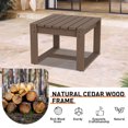 thumbnail image 6 of INTER HUT Wood Square&nbsp;Side Table, Patio End Tables, Outdoor Cedar Wood Coffee Table for Patio, Backyard, Pool, Indoor or Outdoor, 6 of 7