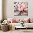 thumbnail image 5 of Pink Flowers Wall Art Painting on Canvas, Spring Country Pastoral Botanical Floral Canvas Art Home Prints Wall Art Framed Modern Artwork for Living Room Bedroom Wall Decor 12x12in, 5 of 9