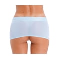 thumbnail image 4 of Sxiwei Mini Skirts for Women Sexy See Through Micro Skirt Low Rise Stretch Bodycon Mini Pencil Skirt Type A Light Blue One Size, 4 of 7