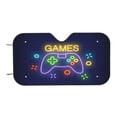 thumbnail image 7 of TEQUAN Sunshade for Car Windshield, Neon Game Controller Games Zone Pattern Car Sun Shade, 51.2" x 27.5", 7 of 7
