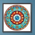 thumbnail image 1 of 5D bricolaje taladro redondo completo diamante pintura ojo Mandala Kit decoración del hogar arte FLhrweasw Nuevo, 1 of 9