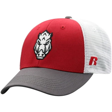 - Men's Russell Cardinal/White Arkansas Razorbacks Steadfast Snapback Adjustable Hat - OSFA