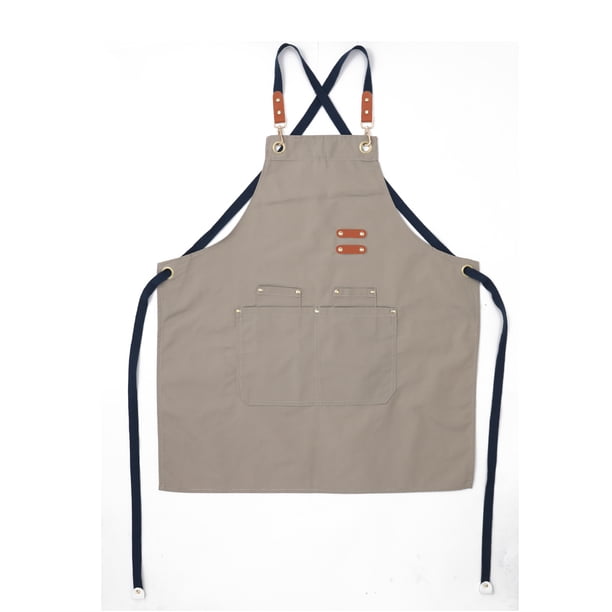 Delantal de lona gruesa para el hogar, cocina, floristería, peluquería, barista, restaurante, bar, ropa de trabajo
