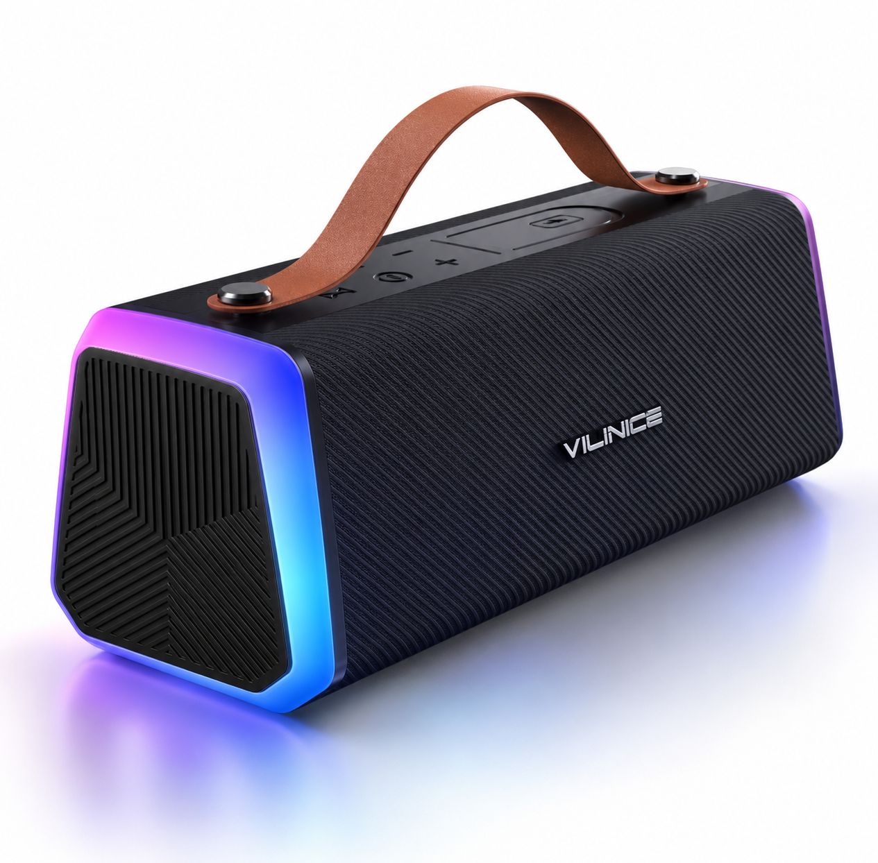 VILINICE Portable Bluetooth Speaker with RGB Lights, Waterproof photo 1