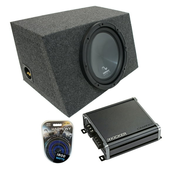 Universal Car Stereo Hatchback Sealed Single 15" Harmony R154 Sub Box & CXA800.1