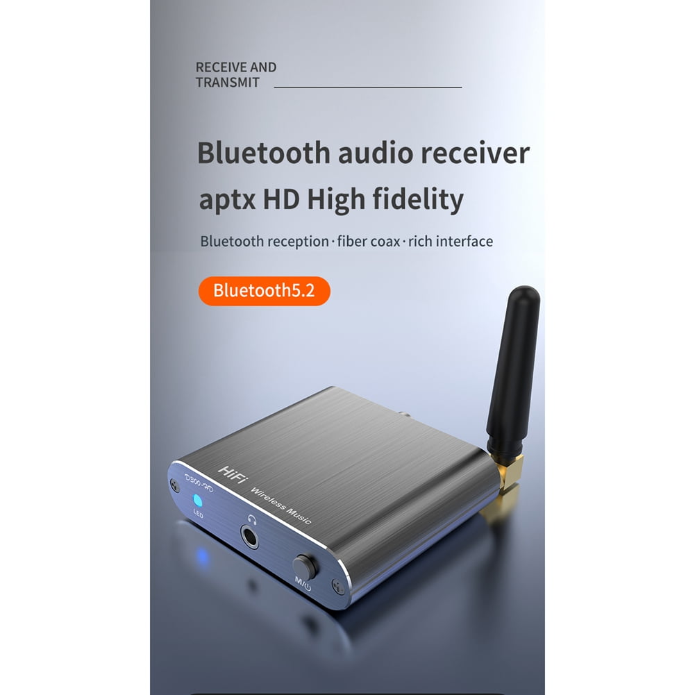 Tighten Invest be quiet D300 Wireless Receiver -HD BT 5.2 HiFi Stereo Audio Adapter Support Coaxial  Optical Fiber for Headphone TV Amplifier - Walmart.com