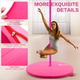 thumbnail image 6 of Pole Dance Mat Foldable Pole Crash Mats EPE Foam Round Padding Waterproof PU Cover Protective Fall Safety Cushion Lightweight for Home, Gym, Yoga Exercise, Rose Pink, 6 of 8