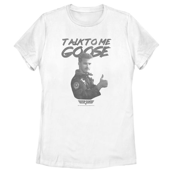 Women's Top Gun Talk to Me Goose Thumbs Up Graphic T-Shirt