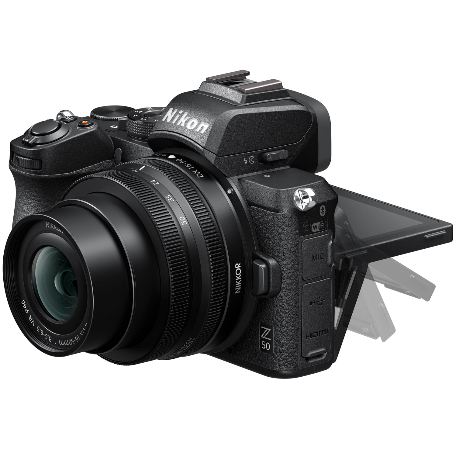 Nikon Z50 Mirrorless Camera Body 4K UHD DX-Format 2 Lens Kit