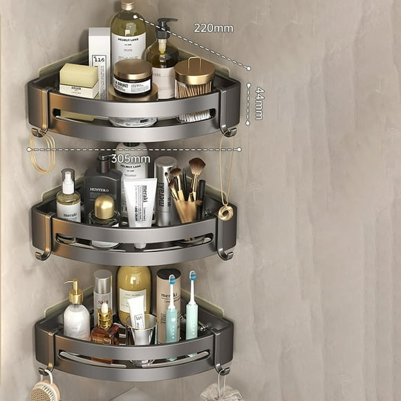 Adhensive bathroom shampoo holder shower caddy shelves storage organizer no drill shelf corner towel holder shelves for bathroom