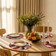 thumbnail image 5 of Red Black Grey Round Placemats for Dinning Tables,Heat-proof Braided Table Mats 13 Inch,Geometric Moire Artwork Modern Abstract Washable Place Mat for Kitchen Restaurant Party Decor Table Setting, 5 of 9