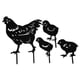thumbnail image 1 of Paquete de 4 estacas de Metal para gallo y pollo, estacas para jardín y césped, 1 of 5