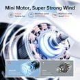 thumbnail image 3 of JISULIFE Portable Handheld Fan, 40000 RPM Turbo Fan, 18H Battery Life, 5-Speed, 5000mAh USB Rechargeable, Mini Pocket Design, Gift for Women Men, Travel Outdoor Use, 3 of 8
