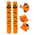 thumbnail image 3 of BadPiggies Halloween Thigh High Long Stockings Spider Pumpkin Bat Bone Over Knee Socks for Cosplay Party, 3 of 9