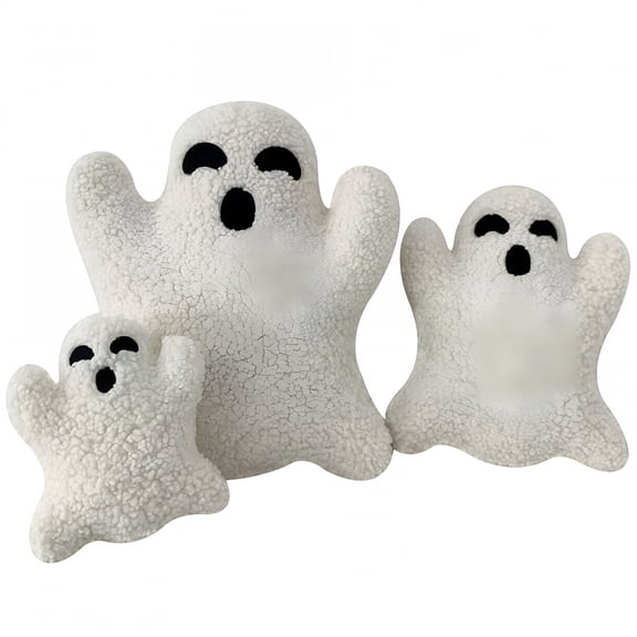 XIBUFE 2026 New Ghost Pillow Halloween Decorative Spooky Pillows Halloween Throw Pillows for Children Gift Ghost Shaped Pillow Cute Spooky Party Home Sofa Decor Halloween Decorations