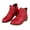 Red, variant on Fall Boots for Women 2025 Arch Support Casual Walking Ankle Booties Vintage Slip on Outdoor Work Shoes