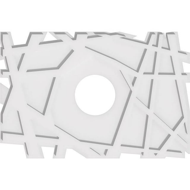 Ekena Millwork CMP28X18NO-06000 6 in. ID x 9.75 in. Rectangle Novo Architectural Grade PVC Contemporary Ceiling Medallion