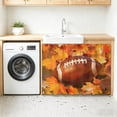 thumbnail image 3 of Fall Football Small Sink Skirt 10"Wx11"L,Dustproof Under Sink Curtain with Self Adhesive Tape,Thanksgiving Maple Leaf Orange Yellow Cabinet Curtain Cover for Bathroom Vanity,Kitchen Storage Shelf,RV, 3 of 9