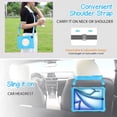 thumbnail image 4 of Case for Apple iPad Pro 11 5th 4th 3rd 2nd 1st Gen/ iPad Air 11 2024 M2/Air 4 5, Soft Silicone Drop Protection Rotating Kickstand with Shoulder Strap Pencil Holder Kids Friendly Lightweight, Skyblue, 4 of 6