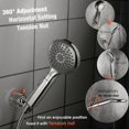 thumbnail image 3 of Shower Head Holder - 360 Adjustable and 60 Degree Tilt with Winged Tension Nut - Universal Secure Fit, Wall Mount with Adhesive Base, Shower Wand Hold, 3 of 5