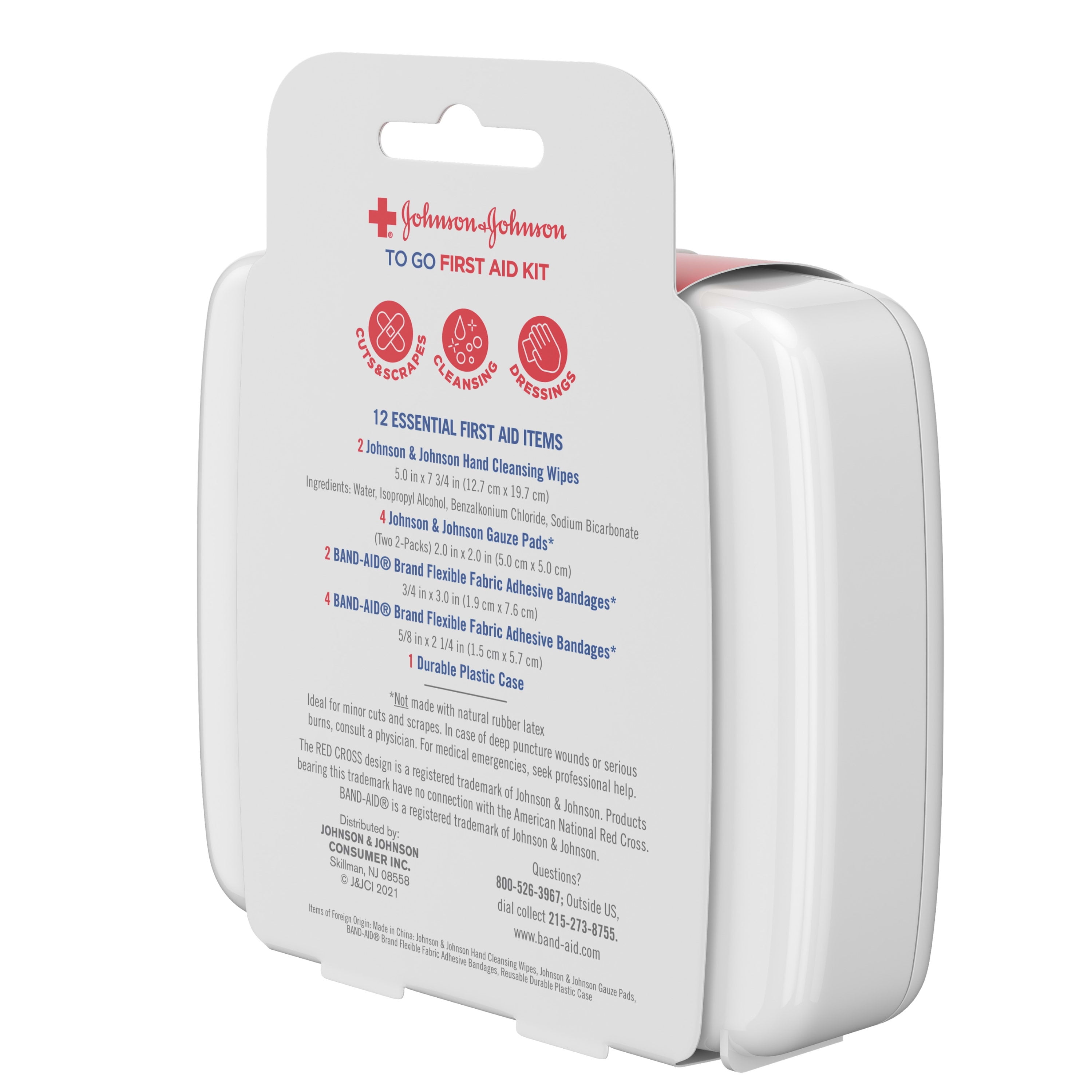 Band-Aid Johnson & Johnson All-Purpose Portable Compact First Aid Kit for  Minor Cuts, Scrapes