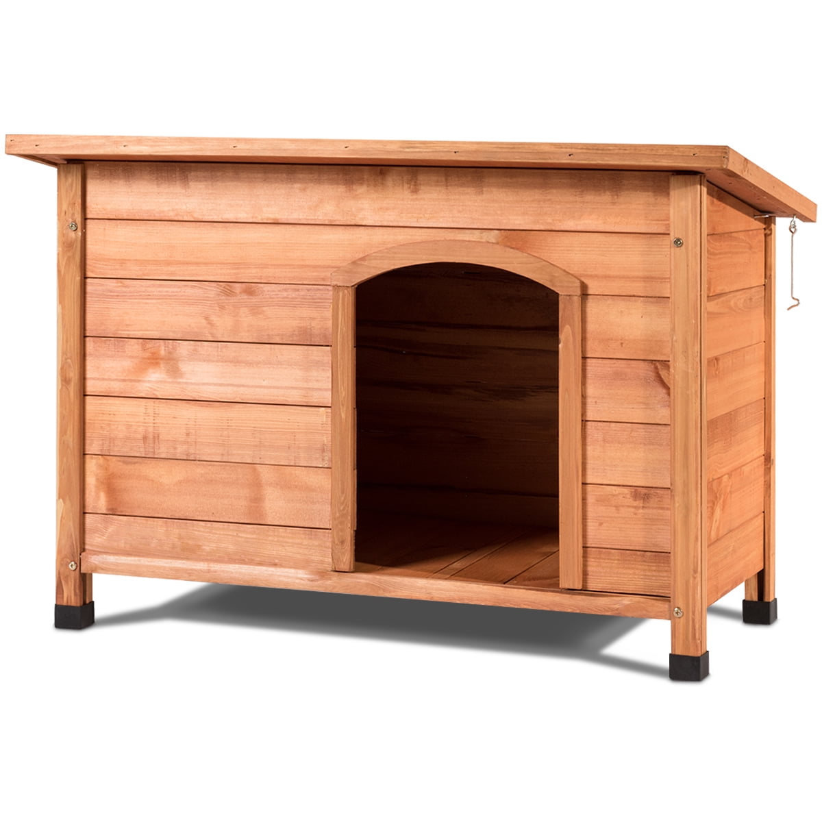 Wood Dog House Pet Shelter Large Kennel Weather Resistant Home Outdoor