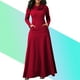 thumbnail image 3 of Sonducket Vestido largo Mujer Color sólido Noche Traje de fiesta de noche Vestidos Vino rojo S, 3 of 7