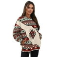 thumbnail image 3 of Yuyamidu Tribal Aztec Horse Casual Crew Neck Sweatshirt Soft Comfy Long Sleeve Pullover Oversized Tops with Pockets Women's Novelty Sweatshirts Hoodie Cycling Volleyball Jogging Clothes S-3XL, 3 of 7