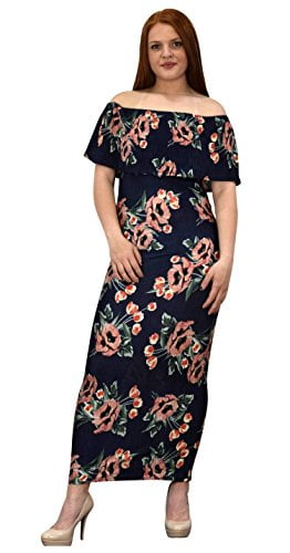 Peach Couture Women Casual Vinatge Boho Sleeveless Floral Summer Long Maxi Dress