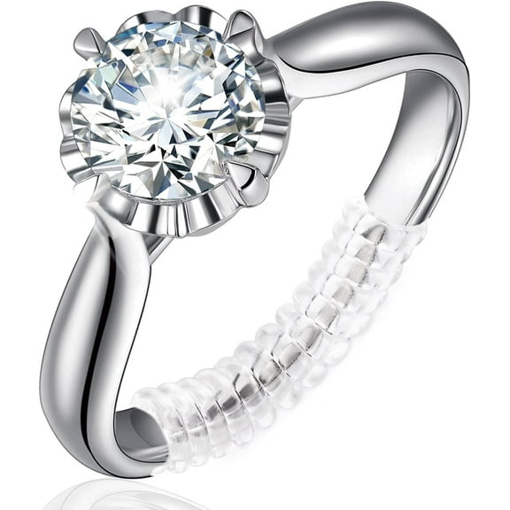 Ring Size Adjuster for Loose Rings, 5 Pack Invisible Jewelry Guards for Women and Men, Resizer, Spiral Silicone Tightener