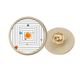 thumbnail image 1 of Órbita polar sistema solar tierra Broche de oro metálico circular, 1 of 3